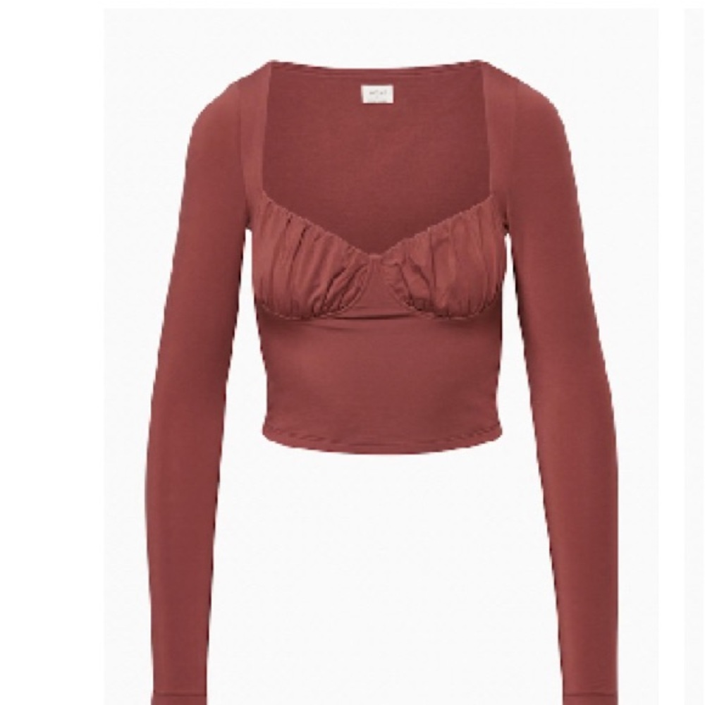Wilfred Brown Red Ruched long sleeve